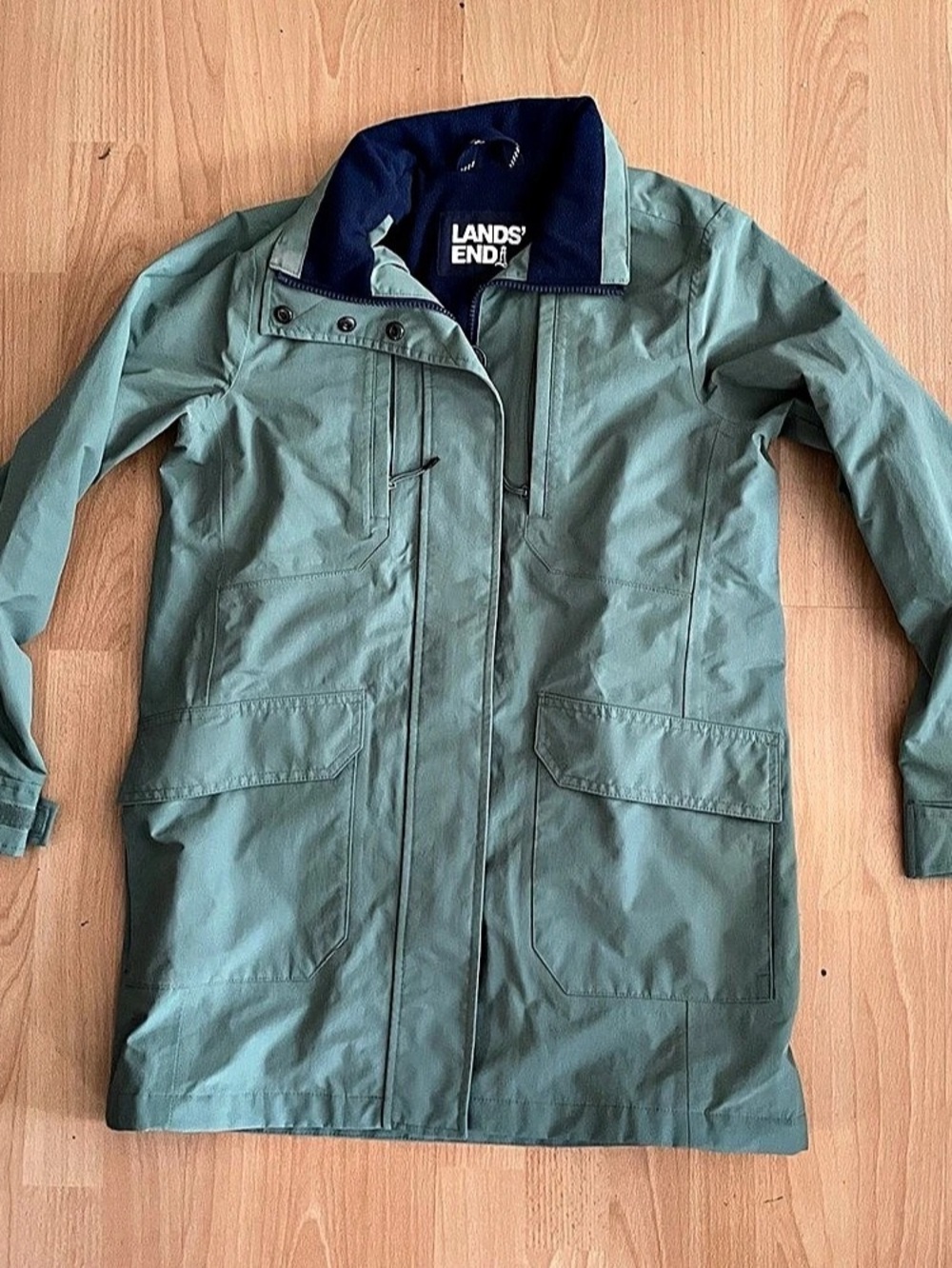 Lands' End Utility Jacket in Green Size XS/P Like New